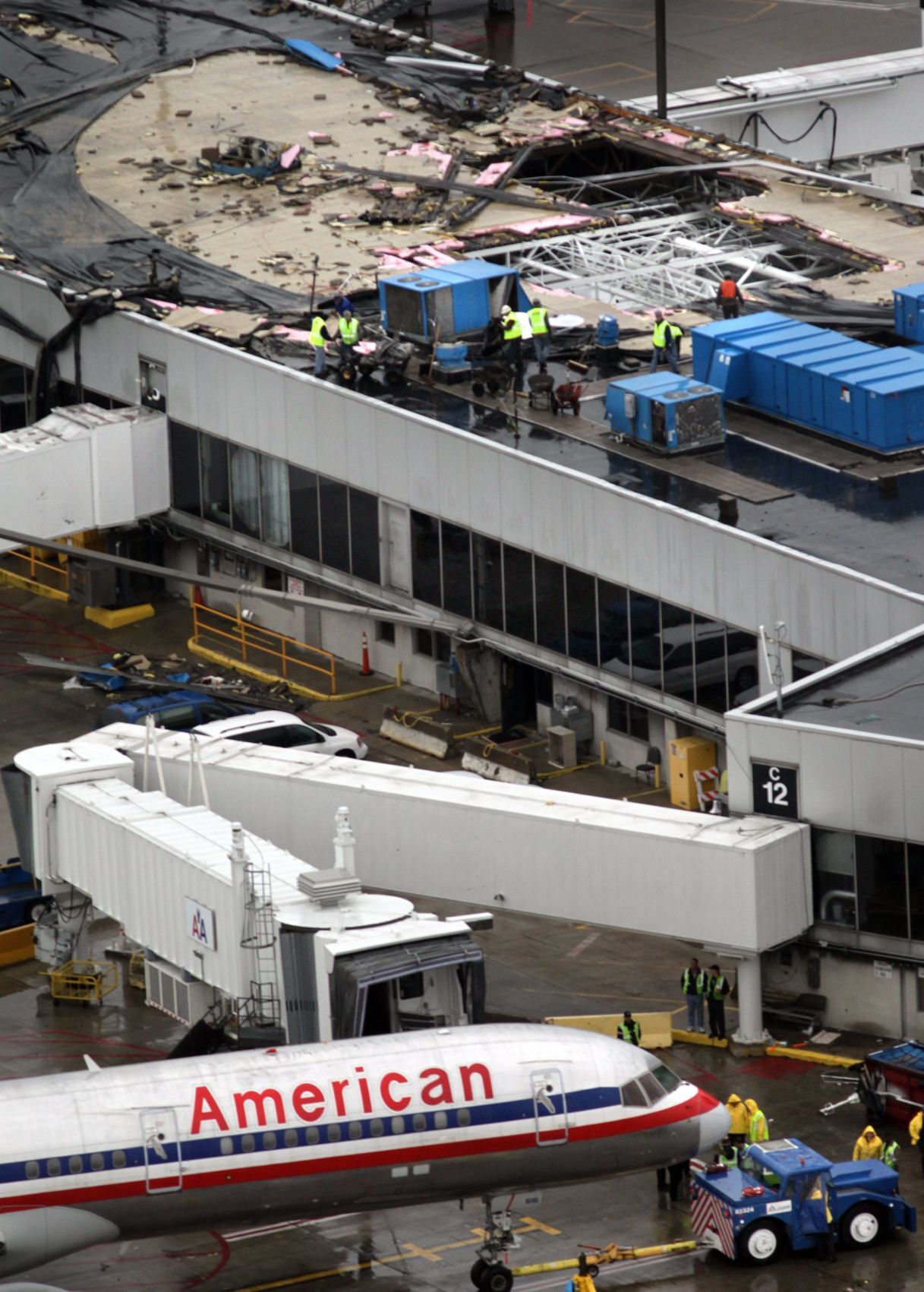 Tornado whips through Lambert Airport